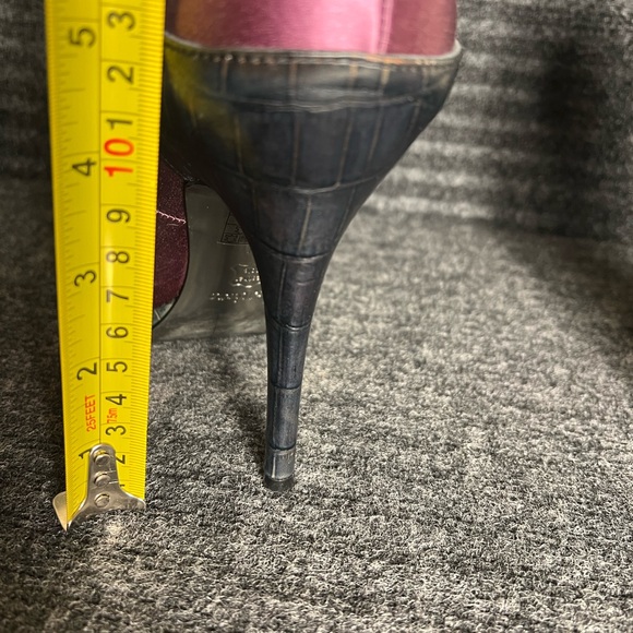 MARCIANO GUESS R- LIANNE Purple Multi RUNWAY SHOES Heels size 10 with box retro - Picture 13 of 15